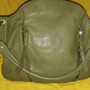 Olive Green Leather Handbag